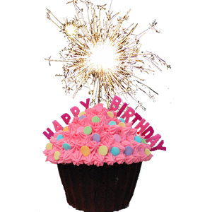 No. 2 Birthday Cake Sparkler Decoration